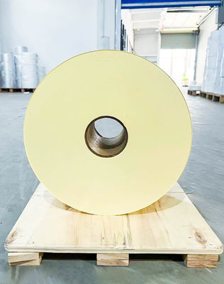 Auto-adhésif auto-adhésif papier rouleau 50 transparent adhésif acrylique PET 140 jaune