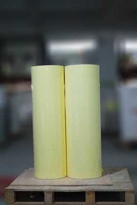 Auto-adhésif auto-adhésif papier rouleau 50 transparent adhésif acrylique PET 140 jaune