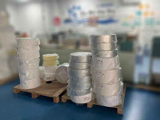 Étiquette de rouleau jumbo adhésif extra-adhésif clair argenté certifié SGS
