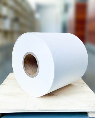 Rouleau en verre de papier artisanal blanc