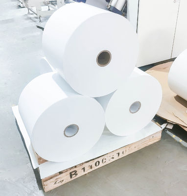Rouleau en verre de papier artisanal blanc