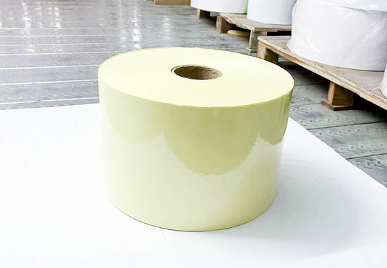 Auto-adhésif auto-adhésif papier rouleau 50 transparent adhésif acrylique PET 140 jaune