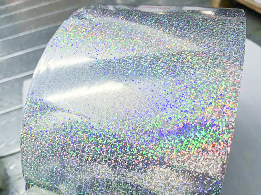 Étiquette de film adhésif holographique transparent et collant ordinaire longueur 800 m