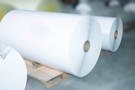 Étiquette thermique auto-adhésive Jumbo Roll, papier adhésif 54u épaisseur de surface