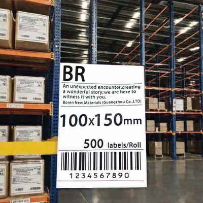 Papier express pour la logistique industrielle de taille 100x150 Feuille logistique pour les étiquettes d'emballage
