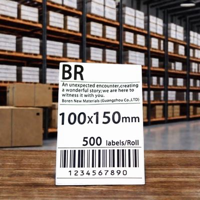 100x150x500 Étiquettes d'emballage Feuille logistique et Feuille express avec impression en blanc