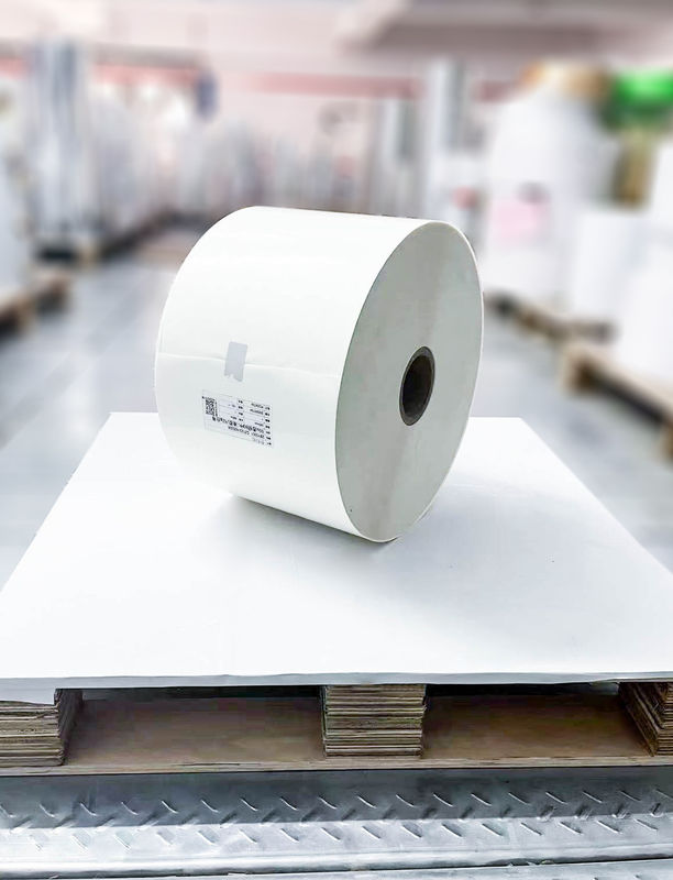 Matériau de l'étiquette en PE laiteux Ruloir de papier adhésif acrylique Type