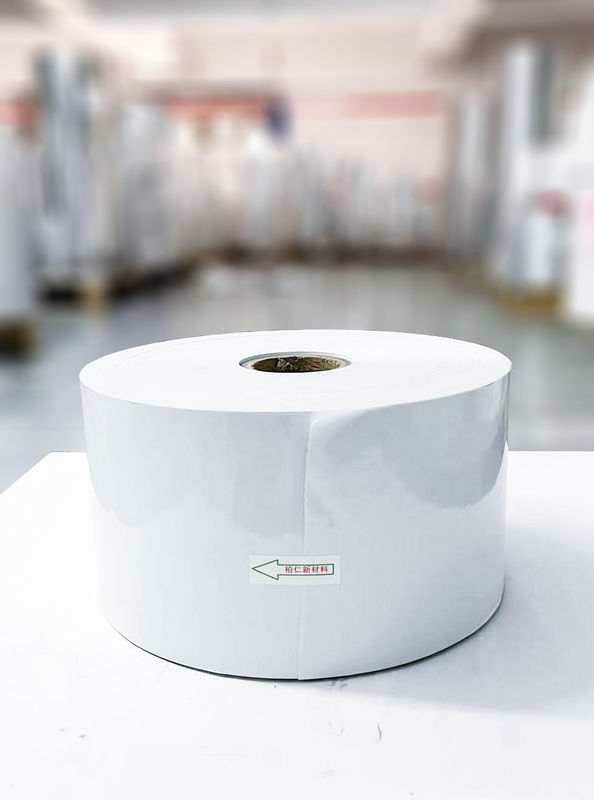 Opal PET adhésif supporté en rouleau de papier, colle à l' huile type Étiquettes transparentes étanches