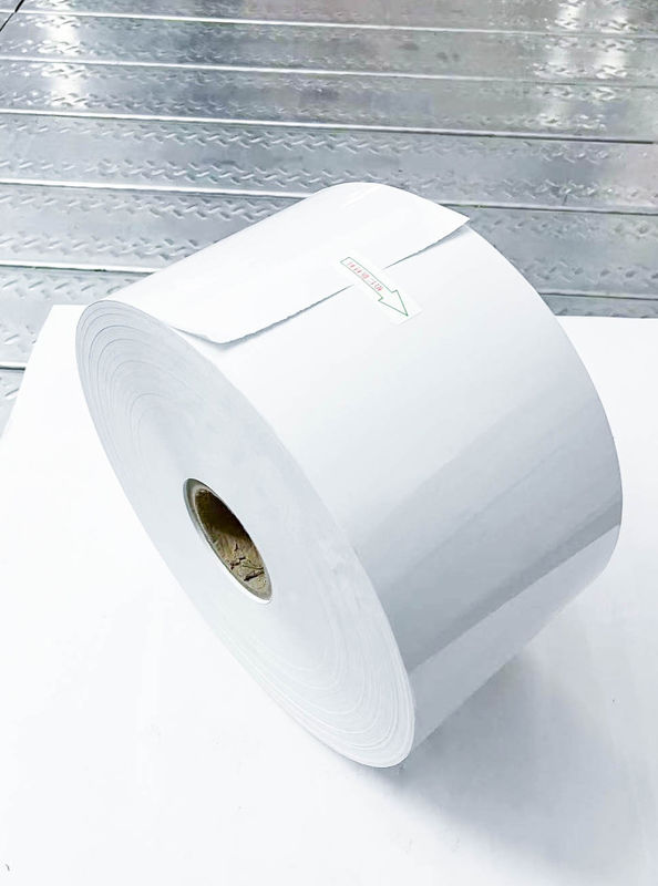 Rouleau d' autocollants transparents à base de colle amovible, rouleau d' autocollants en papier résistant aux huiles
