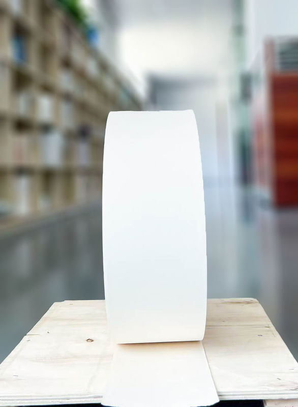 Matériau d'étiquette adhésive synthétique de type colle extracollante amovible d'épaisseur de surface de 75 u