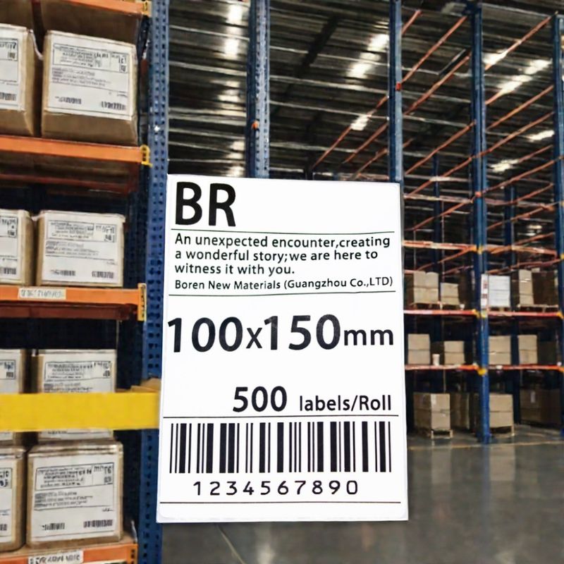 Papier express pour la logistique industrielle de taille 100x150 Feuille logistique pour les étiquettes d'emballage